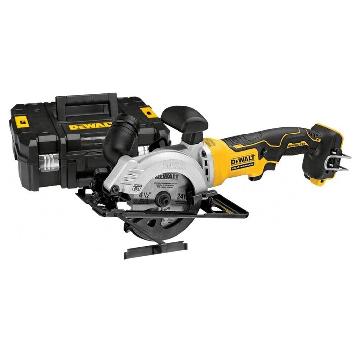 DeWALT DCS571NT-XJ, sega circolare T-STAK da 115 mm 18 V, design compatto ed ergonomico, giallo