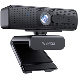 WEMISS CM-A1 Stream Series Autofocus Full HD Webcam com sensor CMOS de 1/3" preto