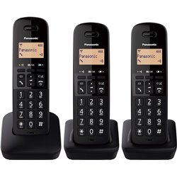 Cordless Phone Panasonic KX-TGB613SPB/ Pack TRIO/ Black
