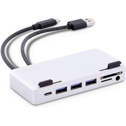 Concentrador de conexión USB-C de 7 puertos para iMac, plateado * Nuevo