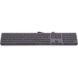 Clavier numérique USB KB-1243, 110 touches, 2x USB, aluminium, disposition polonaise, macOS, gris sidéral