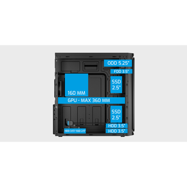 natec caja de pc cabassu g2 torre midi