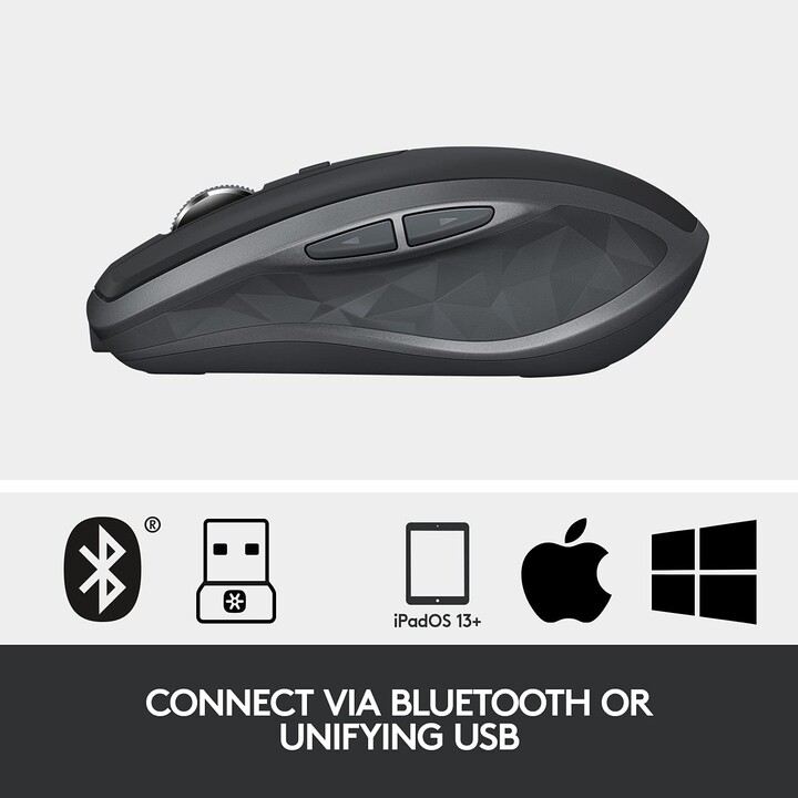 Logitech MX Anywhere 2S Mouse Right Hand RF Wireless + Bluetooth Laser 4000 DPI