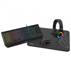 Keyboard and Mouse Kit Krom Kenya 4 in 1 RGB Gaming