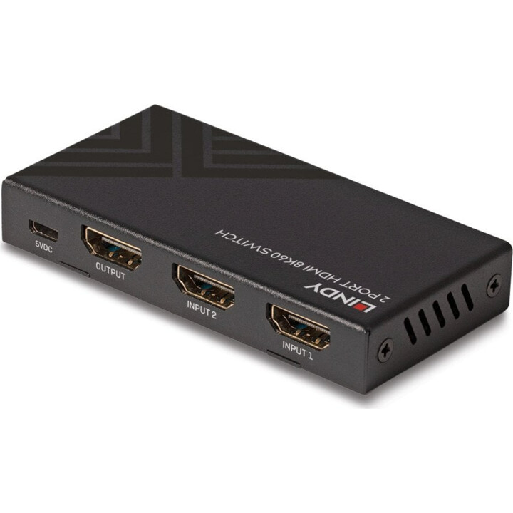 Lindy 38337 Switch HDMI a 2 porte 8K60 Nero