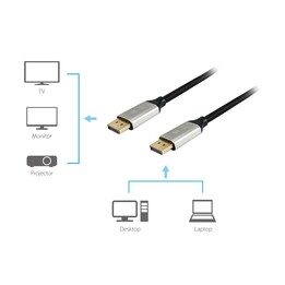 CÂBLE ÉQUIPEMENT DISPLAYPORT VERS DISPLAYPORT 1.4 5M