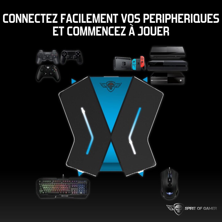 CONTROLEUR DE CONVERTISSEUR CONVERTISSEUR ESPRIT DE JEU GAMER CROSS X - PERMET D'UTILISER TOUT CLAVIER ET SOURIS - PLUG AND 