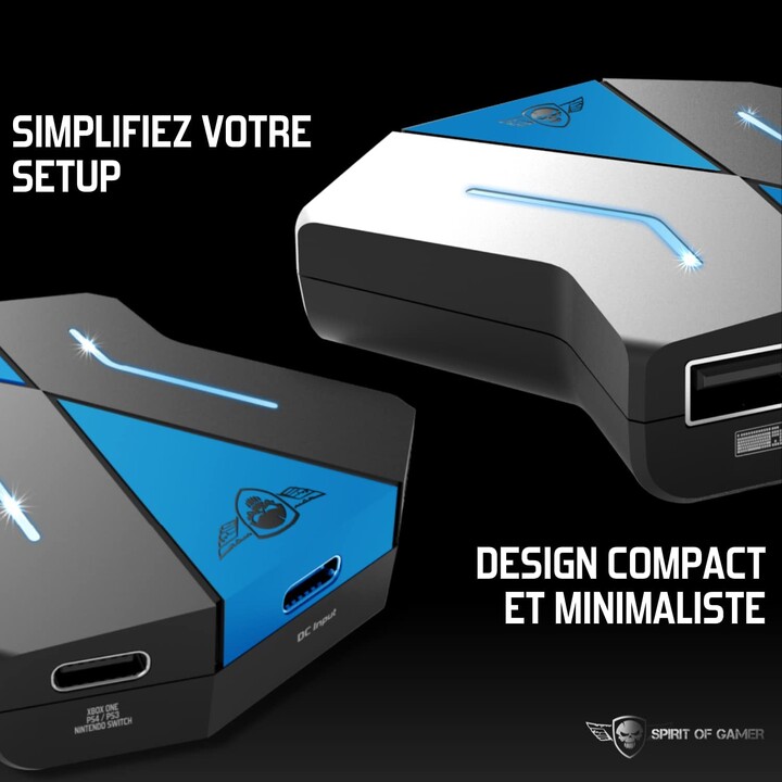 CONTROLEUR DE CONVERTISSEUR CONVERTISSEUR ESPRIT DE JEU GAMER CROSS X - PERMET D'UTILISER TOUT CLAVIER ET SOURIS - PLUG AND 
