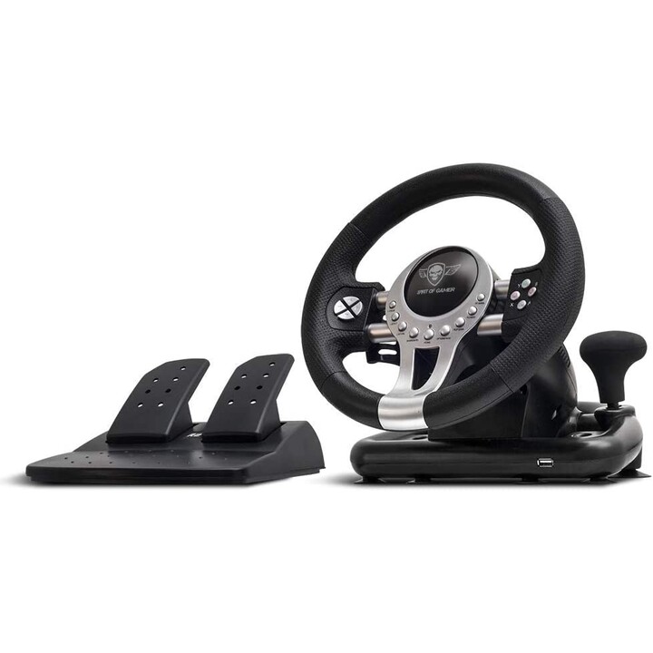 Spirit of Gamer Race PRO Wheel 2 volante con pedales negro/plateado
