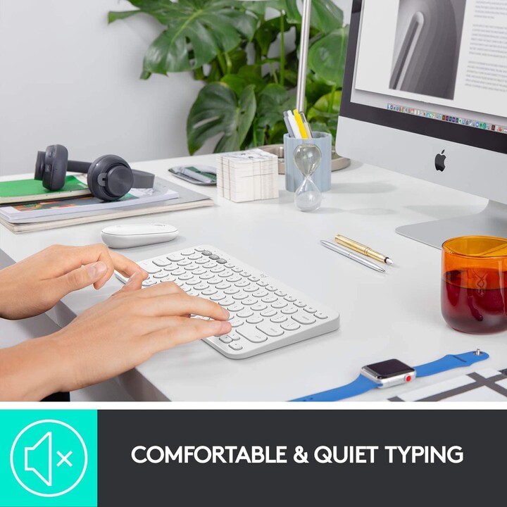 Logitech K380 Multi-Device Bluetooth Keyboard (wireless, white)