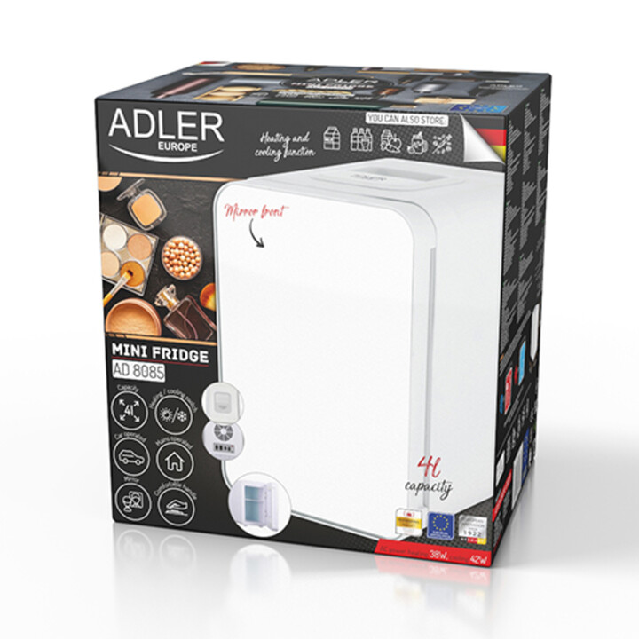ADLER Mini fridge with mirror AD 8085