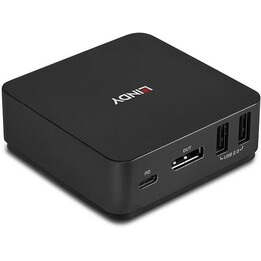 Lindy Commutateur KVM DisplayPort 1.2 à 2 ports de type C