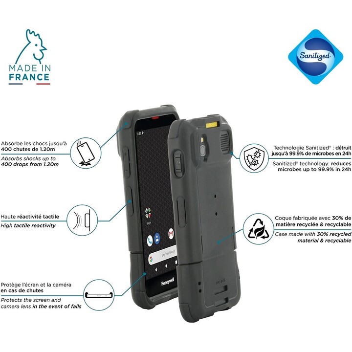 Rugged protective case for Honeywell EDA52 - EDA56 - EDA57 PROTECH