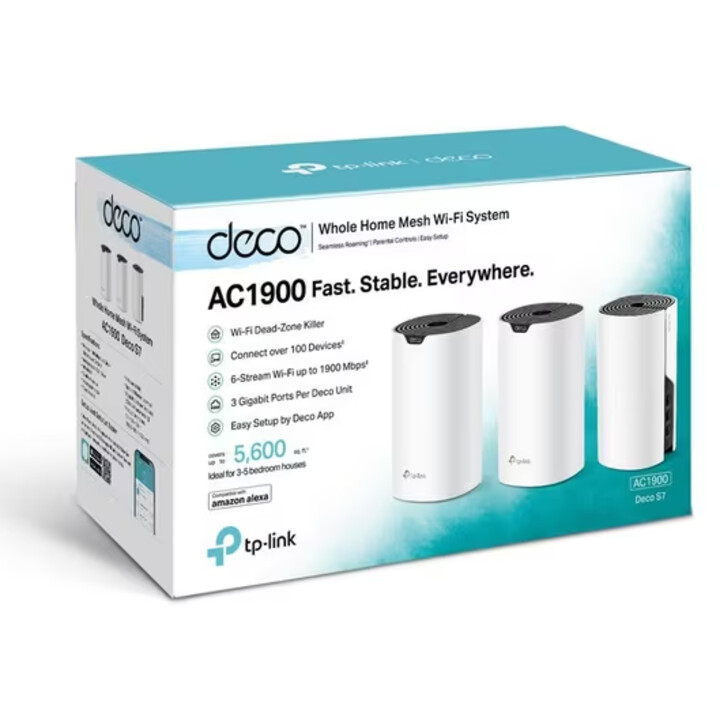 TP-Link AC1900 Mesh-Wi-Fi-System für das gesamte Haus, 3er Pack