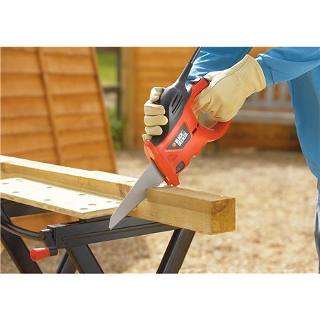 Black & Decker KS880EC sierra recíproca Negro, Rojo