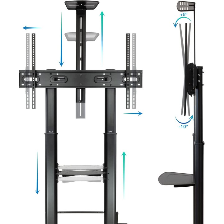 Tooq FS20400HM-B Floor Stand for TV up to 100kg