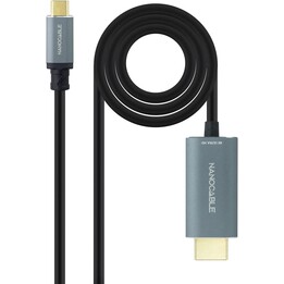 Nanocable 10.15.5162/ Cable convertidor USB tipo C macho HDMI macho 1,8 m negro