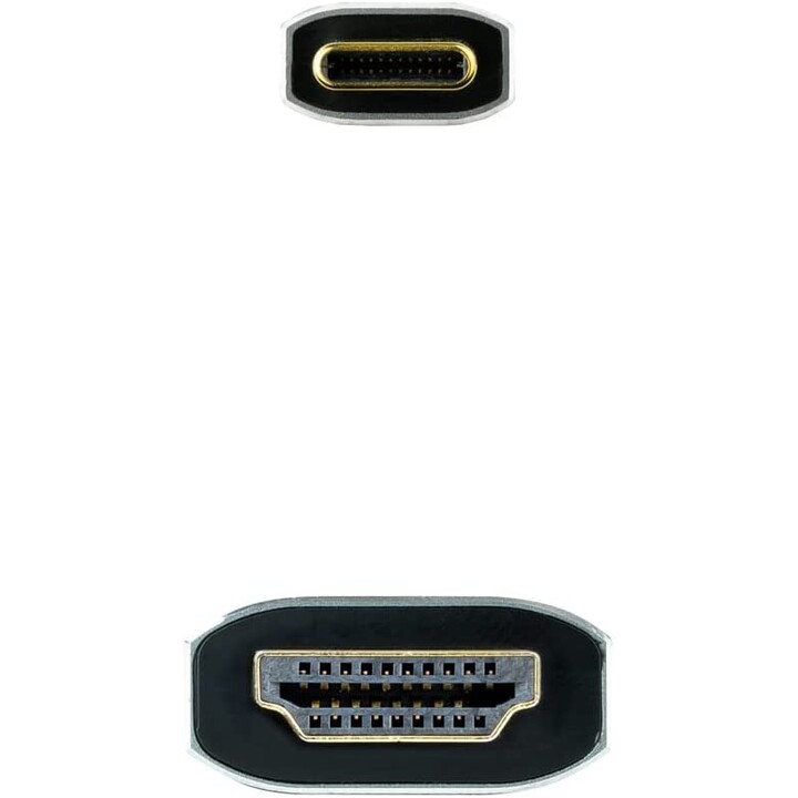 Nanocable 10.15.5162/ Câble Convertisseur USB Type-C Mâle HDMI Mâle 1.8m Noir