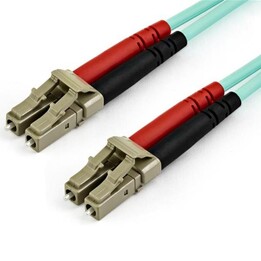 StarTech.com Câble Fibre Optique Multimode de 15m LC/UPC à LC/UPC OM4, Fibre Zipcord 50/125µm LOMMF/VCSEL, Réseaux 100G, Faible 
