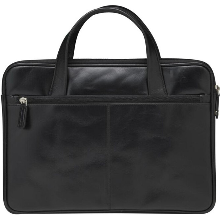 Silkeborg 13" (2nd Gen.) - Borsa in pelle pieno fiore per notebook fino a 13" - Nera