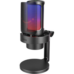 Microfono Fifine AmpliGame A8 RGB USB Type-C per registrazione e streaming su PC