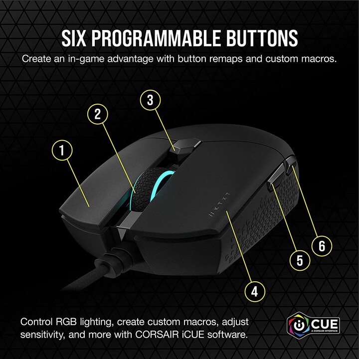 Mouse da gioco Corsair Katar Pro XT 18000 Dpi