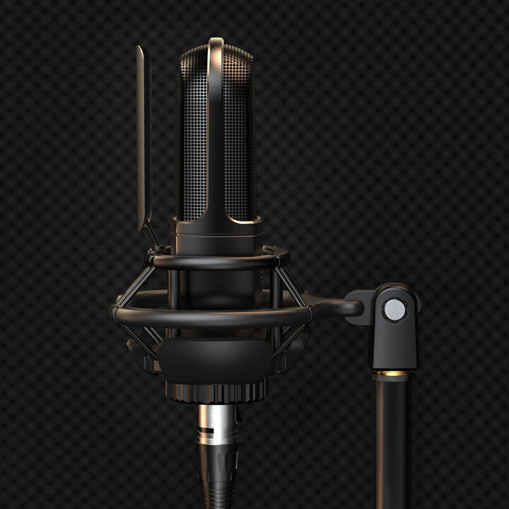 Fifine K726 XLR Microphone Black for Recording and Streaming on PC