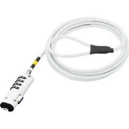Security cable, slim head, with code lock, in steel, for Nano slot