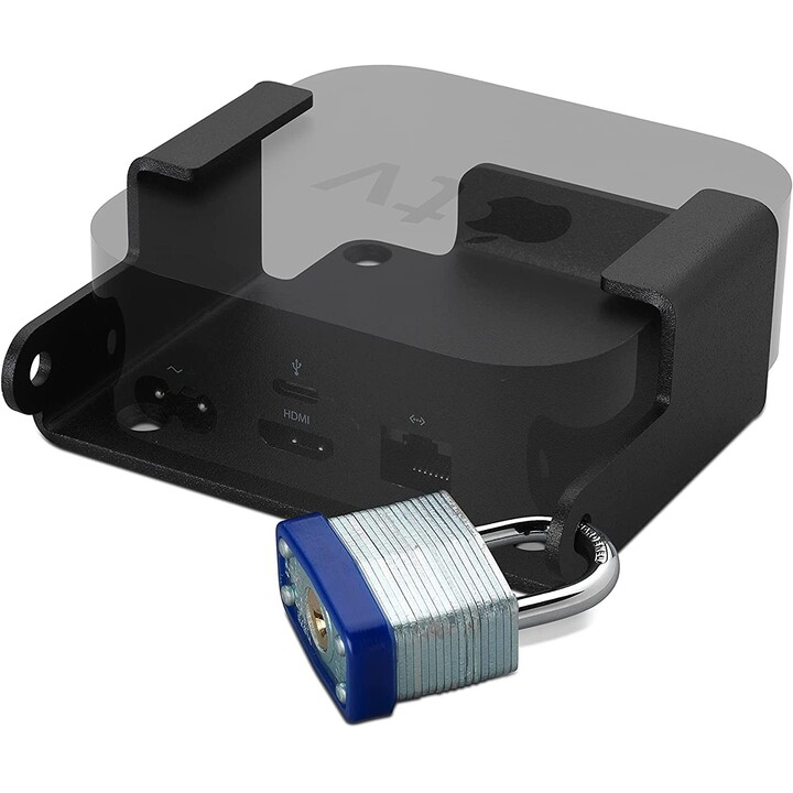 AppleTV Mount - Apple TV 4K (6.ª/5.ª/4.ª generación) Soporte de seguridad Actualización con llaves iguales - para llaves coincid