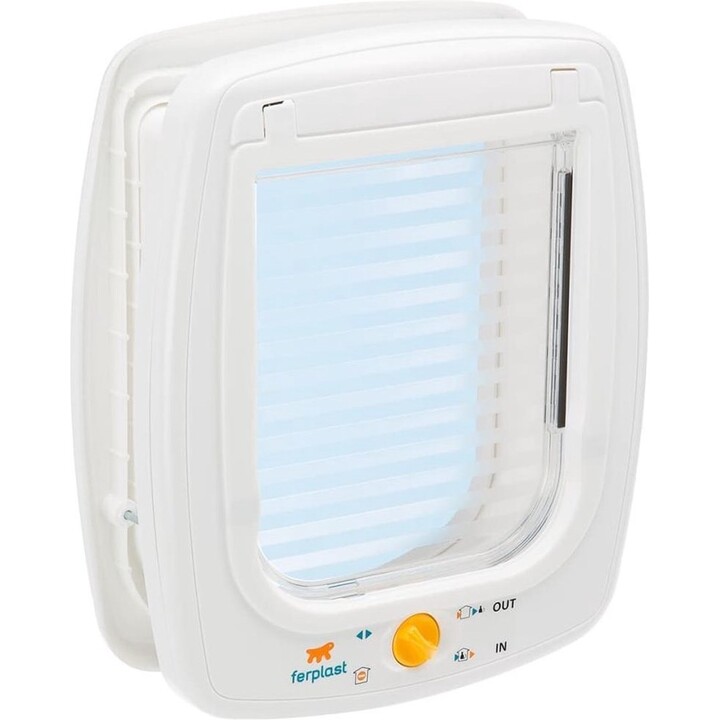 FERPLAST Swing 9 - Puerta para perros medianos y gatos grandes, blanca