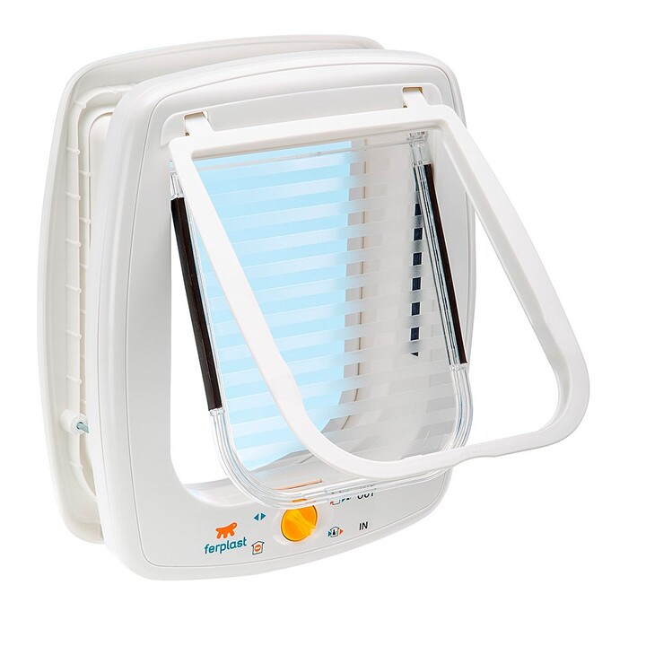 FERPLAST Swing 9 - Puerta para perros medianos y gatos grandes, blanca