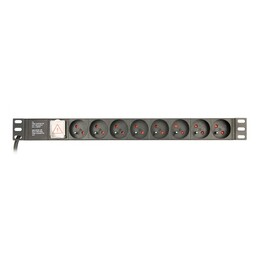 Gembird EG-PDU-014-FC14 unité de distribution d'énergie 8 sortie(s) CA 1U Noir