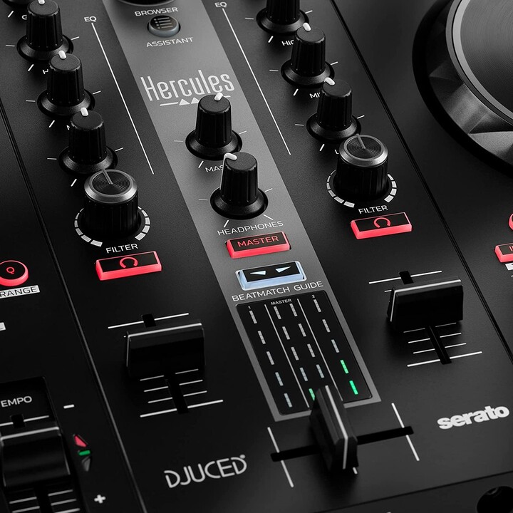 Hercules INPULSE 300 MK2 Scratcher vinil Preto, Vermelho
