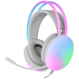 Fones de ouvido para jogos com microfone Mars Gaming MH-GLOW/ Jack 3.5/ Branco