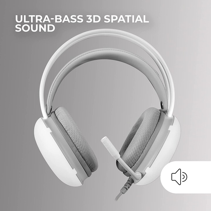 Auriculares Gaming con Micrófono Mars Gaming MH-GLOW/ Jack 3.5/ Blancos