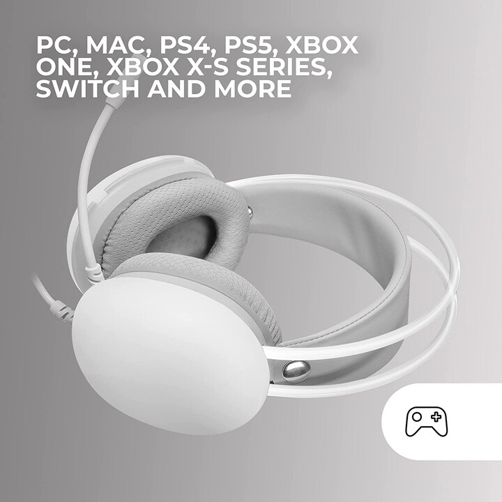 Casque Gaming avec Microphone Mars Gaming MH-GLOW/ Jack 3.5/ Blanc