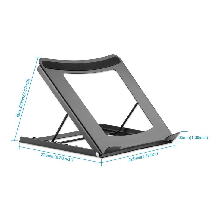Manhattan 462129 Support de livres Supports de Notebook Noir 39,6 cm (15.6")