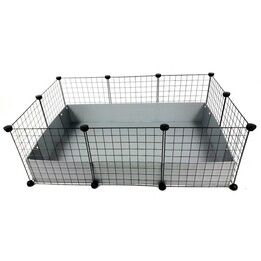 C&C Cage modulaire 3x2 110x75 cm cochon d'Inde, hérisson, gris argenté