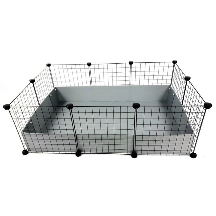 C&C Modular Käfig 3x2 110x75 cm Meerschweinchen, Igel, silbergrau