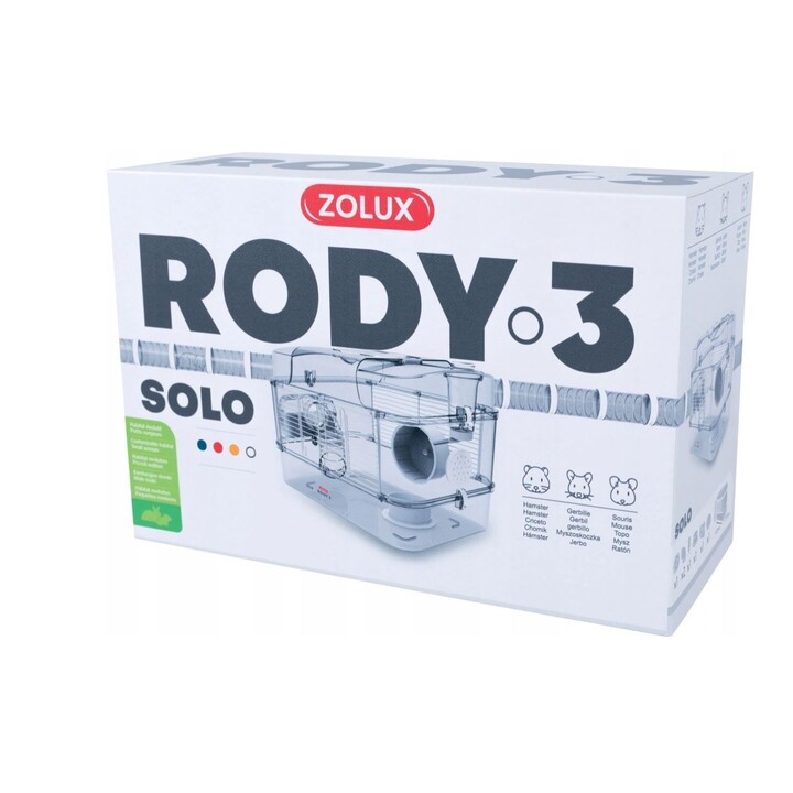 Zolux Rody3 Trio, gabbia per roditori 28 x 41 x 67 cm, bianco