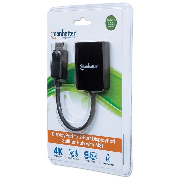 Divisor de vídeo Manhattan 207768 DisplayPort 2x DisplayPort