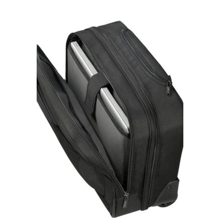 Porte-Documents À Roulettes Pour Ordinateur Portable 15.6" Compartiment À Vêtements 230x440x380 Mm Noir American Tourister