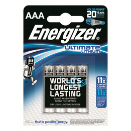 Blister 4 Pilas Ultim Lithium Tipo L92 (aaa) Energizer 639171