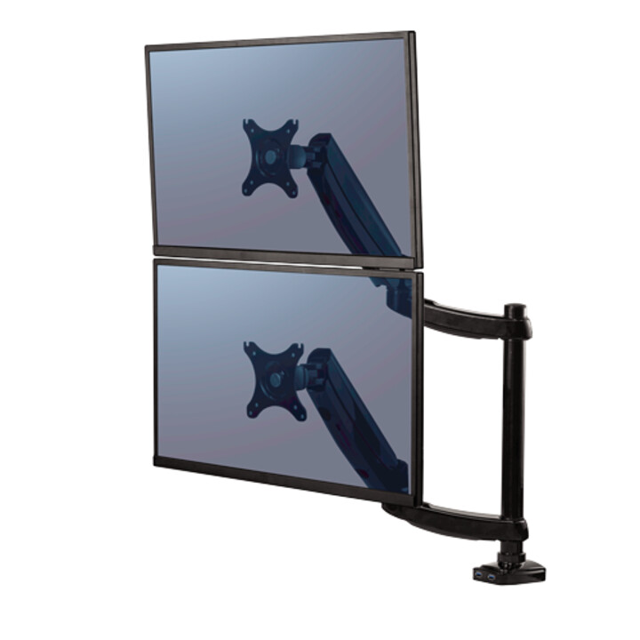 Fellowes Platinum Series Vertical Dual Monitor Arm 8043401