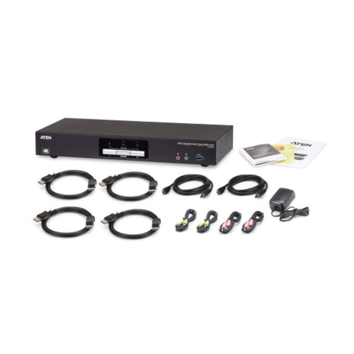 Aten Cs1942dp Interruptor Kvm Negro