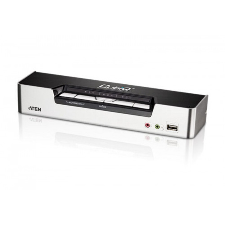 Interruptor Aten Cs1794 KVM Prata