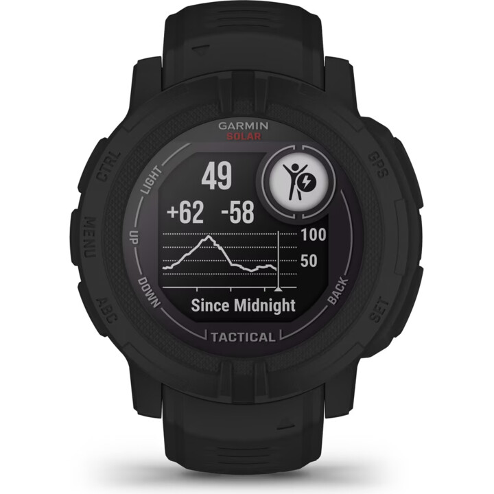 Garmin Instinct 2 Solar Tactical Black GPS with 45mm Strap - Smartwatch