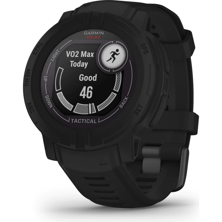 Garmin Instinct 2 Solar Tactical Schwarz GPS mit 45-mm-Armband – Smartwatch
