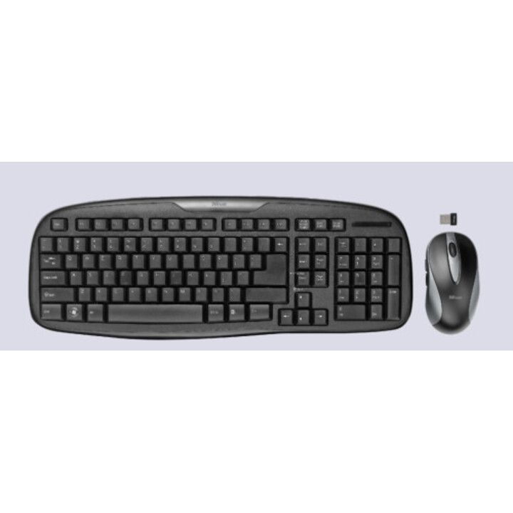 TRUST Trezo Wireless Deskset Eco ES set tastiera e mouse wireless nero