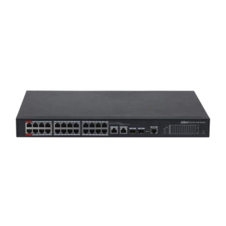 Dahua - Dh-pfs4226-24et-360-v3 - Hi-poe Switch 24 Ports 10/100 + 2 Combo Gigabit/sfp Uplink 360w 802.3at 2 Manageable Layer 2